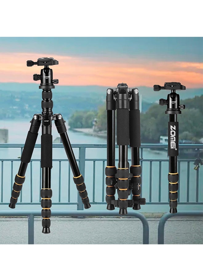 Zomei Q-666 Professional Tripod,Camera Tripod,Foldable Lightweight Aluminum Travel Tripod Stand with 360 Degree Ball Head for Vlog Nikon Canon Sony All DSLR and Digital Camera Binoculars Laser Telescope - Image 4