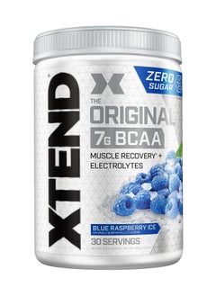 XTEND Original BCAA Powder Blue Raspberry Ice - Sugar Free Post Workout Muscle Recovery Drink with Amino Acids - 7g BCAAs for Men & Women - 30 Servings