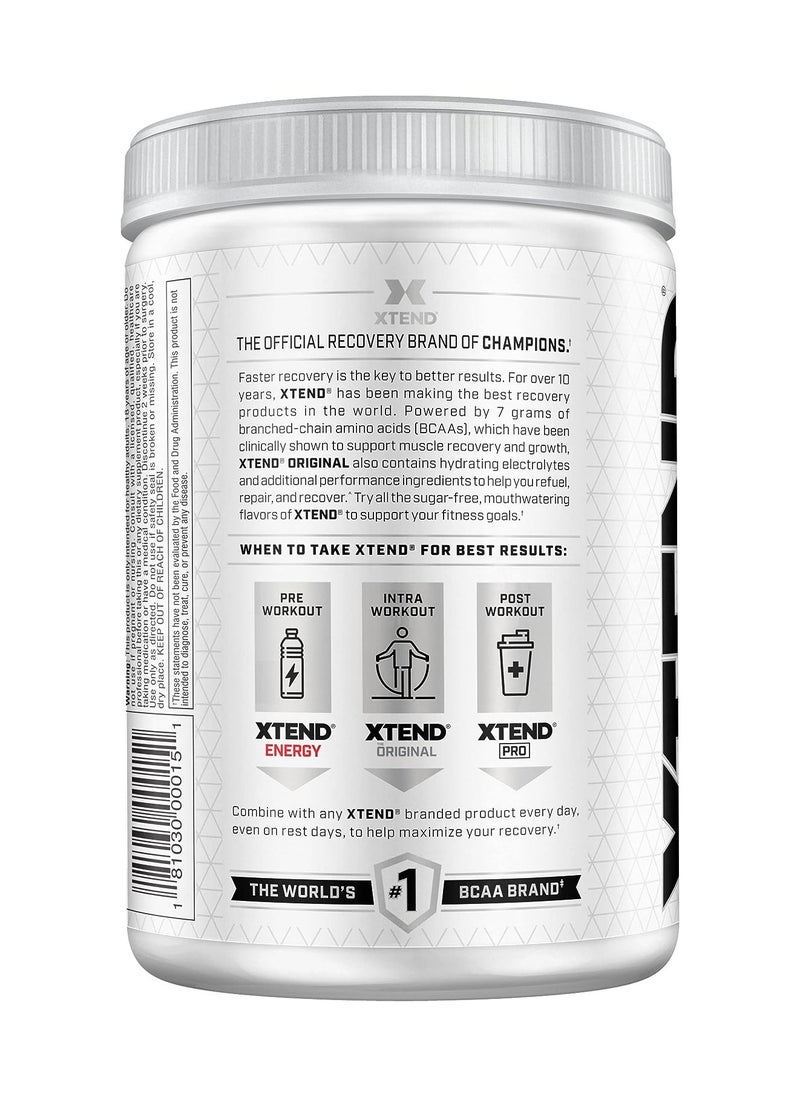 XTEND - XTEND Original BCAA Powder Blue Raspberry Ice - Sugar Free Post Workout Muscle Recovery Drink with Amino Acids - 7g BCAAs for Men & Women - 30 Servings - Image 1