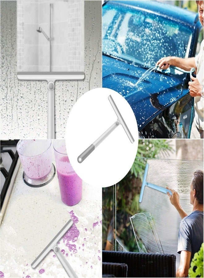 Floor Squeegee with Rubber Blade - Hair Removal, Window and Mirror Cleaning Tool for Bathroom, Tiles, Shower Glass, Car Windows - Household Essentials - Image 1