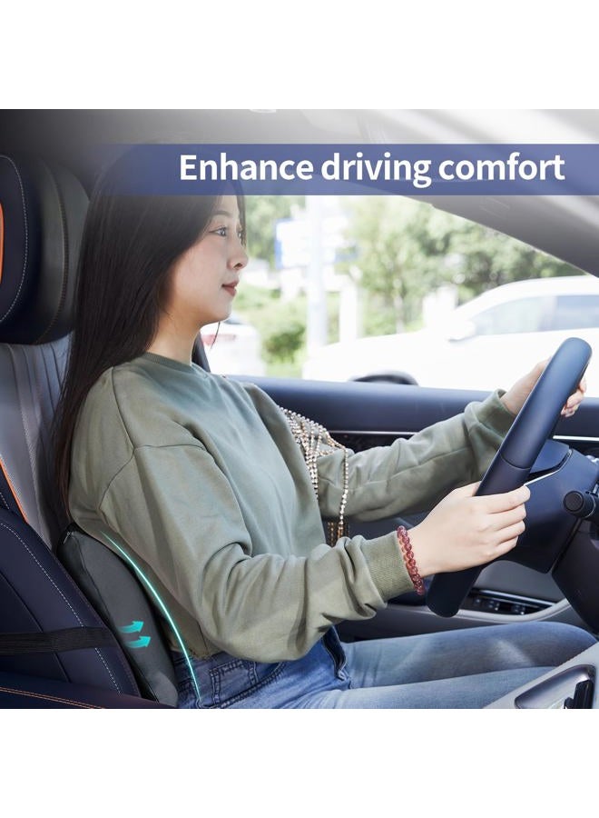 BYMECOST Lumbar Support Pillow for Office Chair, Cooling Car Lumbar Pillow Lower Back Pain Relief,Memory Foam Back Cushion with Adjustable Straps,Ergonomic Chair Back Pillow for Gaming Chair,Car(Gray Cooling) - Image 5