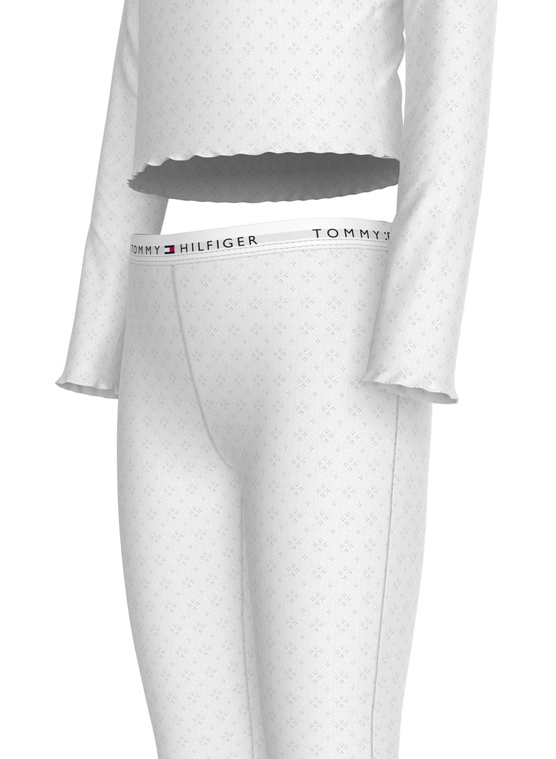 تومي هيلفيغر طقم تي شيرت وبنطلون برقبة دائرية للأطفال - Image 5