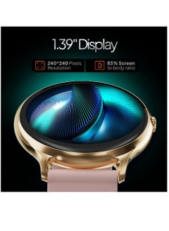 Zoom Plus Bluetooth Calling Full Touch Display Multi-Function Smartwatch For Men & Women Pink  - Image 3