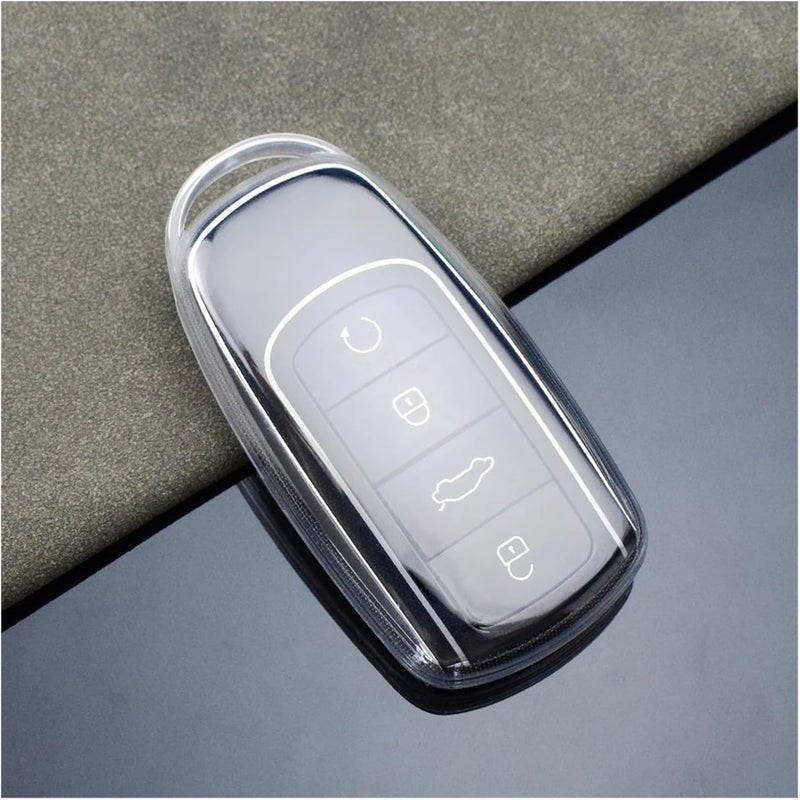 Transparent Car Key Case Cover for Omoda C5, 5 Fx, 7, 8 PLUS, 8 Pro, 7 Pro, Arrizo 5 PLUS (2021-2023) - Accessories(Transparent Black S1) - Image 5