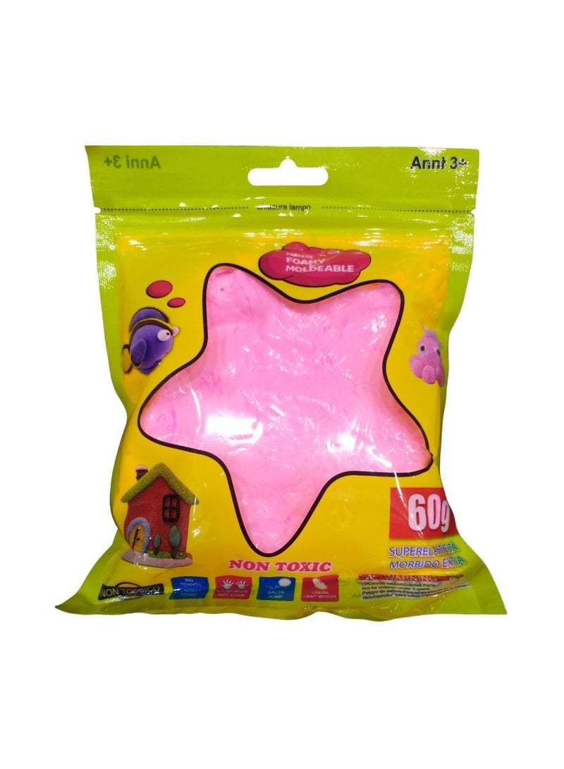 Generic Moldable Foamy Bags 60g Mixed Color Didactic Slime pink