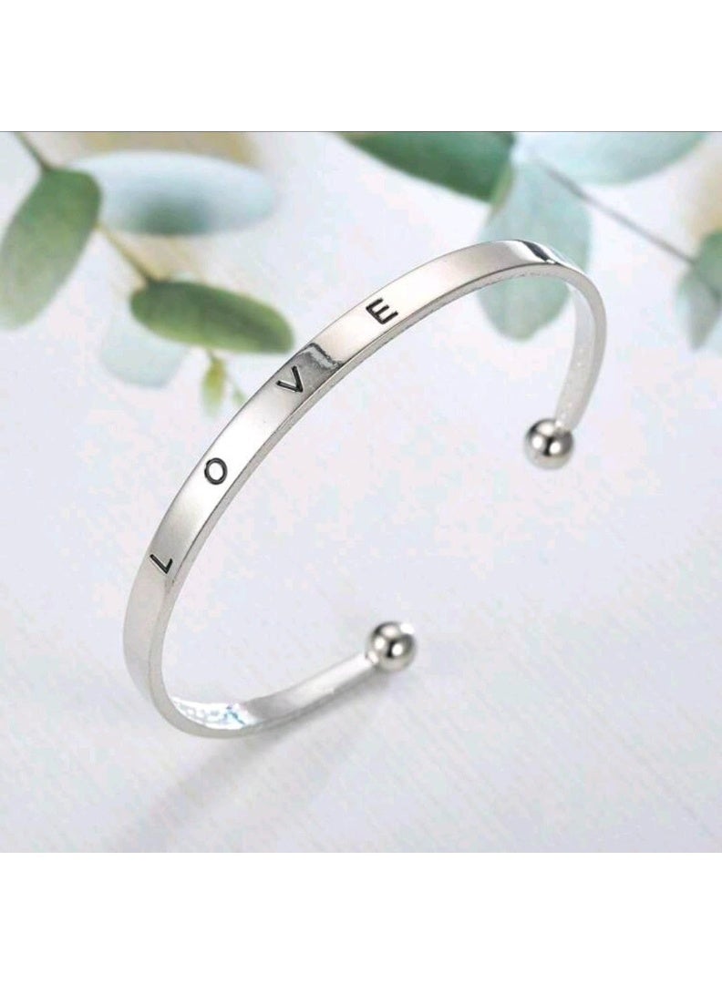 شي إن SHEIN 1pc Round Pointer Quartz Watch & 1pc Bracelet (Silver) - Image 4