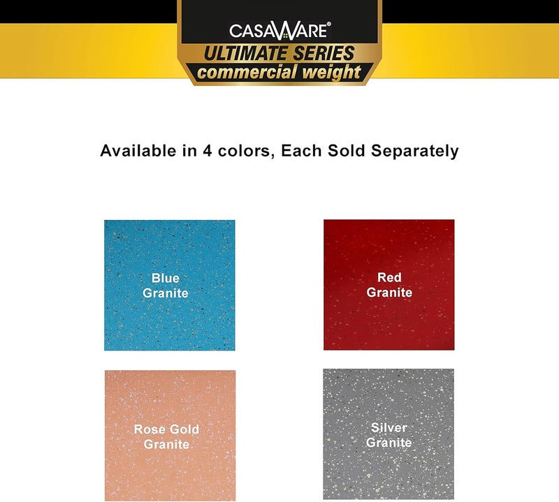 casaWare 15 x 10 x 1-Inch Ultimate Series Commercial Weight Ceramic Non-Stick Coating Cookie/Jelly Roll Pan (Red Granite) - Image 4