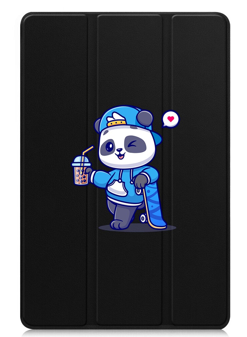 Theodor Protective Flip Case For Xiaomi Pad 7 & Xiaomi Pad 7 Pro With Trifold Stand Auto Wake Sleep Shockproof Cover - Panda having Drink - Image 1