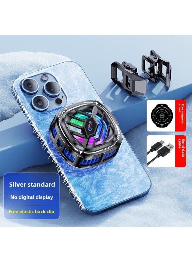 2024 Explosions GT31 Mobile Phone Radiator Semiconductor Icing Magnetic Live Refrigeration Cooling Artifact Trembles-Color:X76 Standard Model (black Silver)  - Image 1