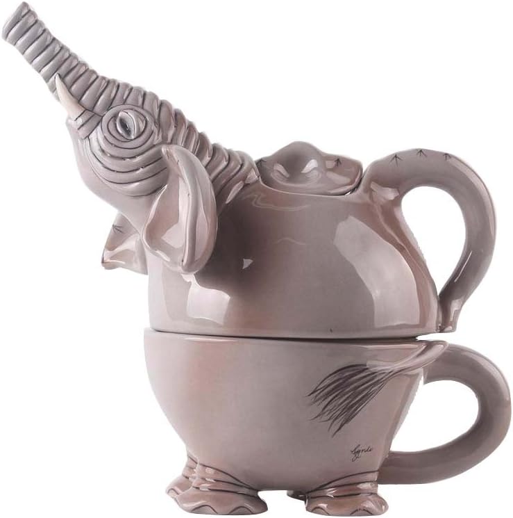 9" x 5.25" x 7.75 Elephant Tea for One