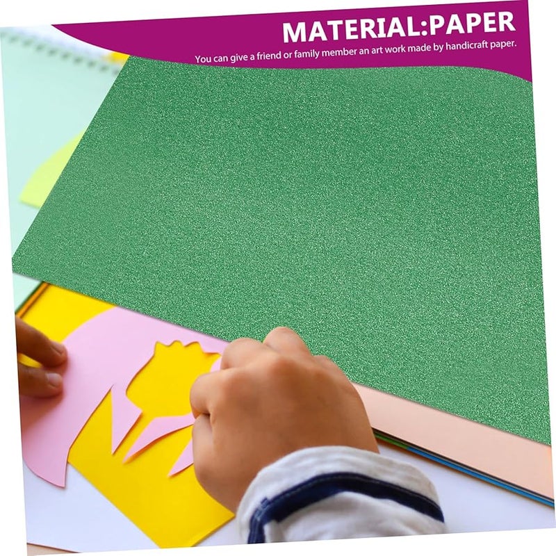 1 عبوة 10 أوراق ورق مقوى ذهبي لامع لامع للحرف اليدوية DIY - Image 3