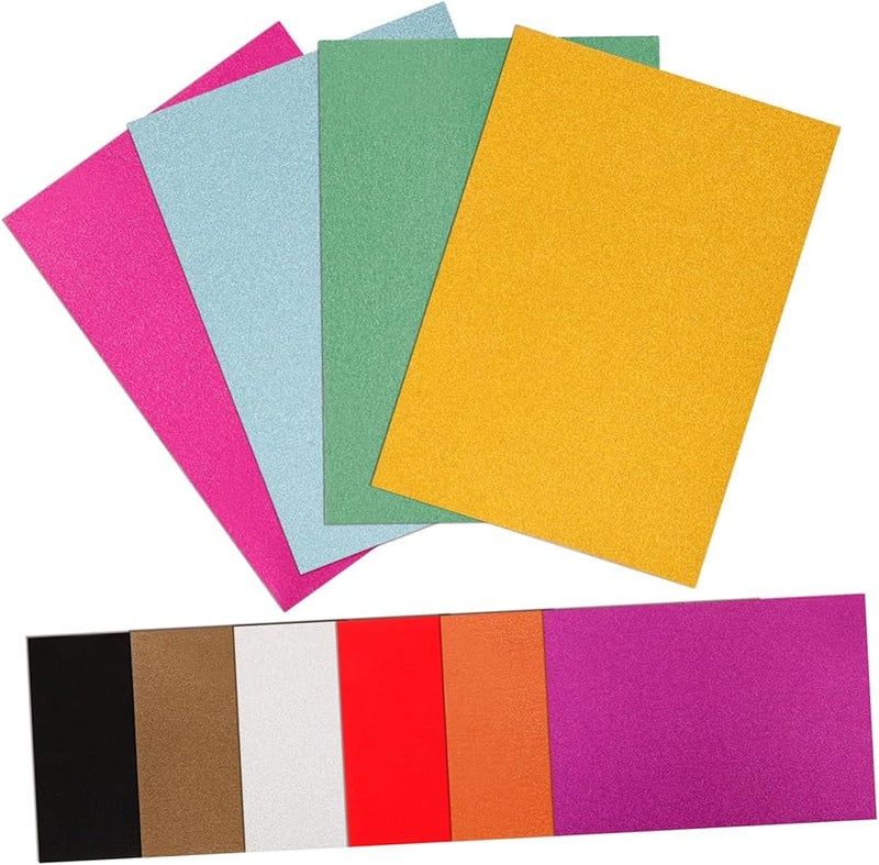 1 عبوة 10 أوراق ورق مقوى ذهبي لامع لامع للحرف اليدوية DIY - Image 1