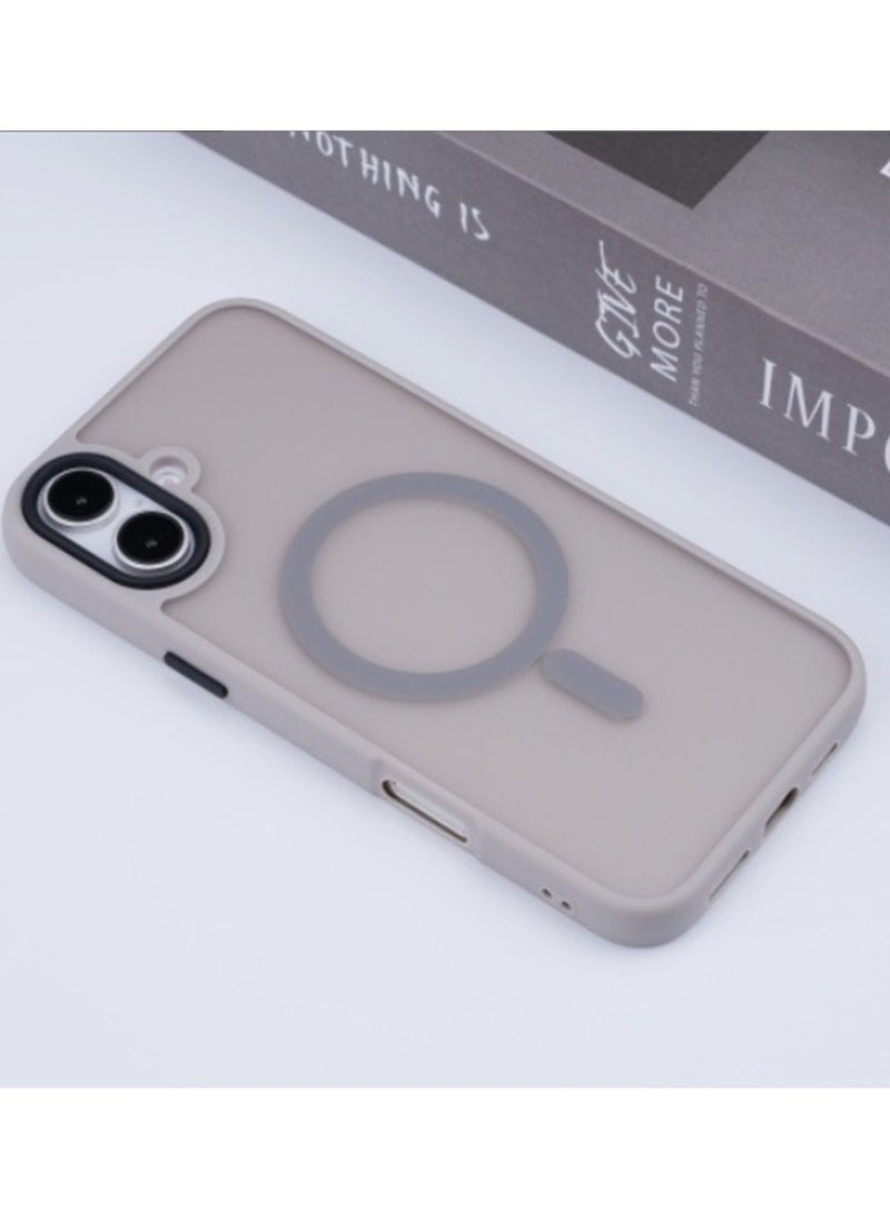 Generic - for iPhone 16 5G Case,[Compatible with Magsafe][Mil-Grade Drop Protection] Slim Shockproof Translucent Protective Phone Case foriPhone 16 5G, Grey - Image 1