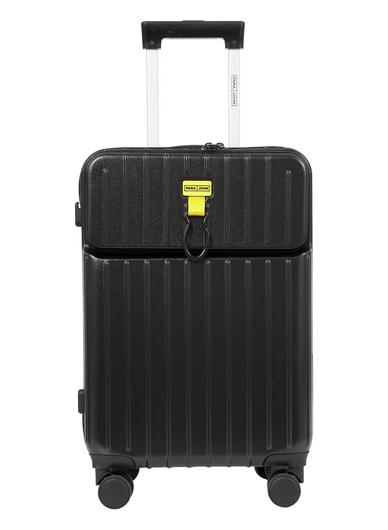 PARAJOHN Parajohn VerDex Cabin Size 20 inches luggage with Premium Polycarbonate PC Material- 57 cms carrying 10kg|8 Wheels Hard Sided Trolley -black