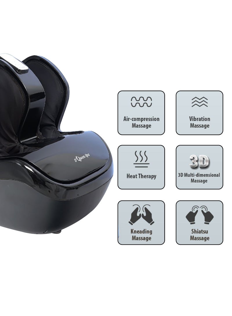 زيرو_بيوند_ويلنيس يوفر جهاز تدليك القدم الكهربائي D-Queen Spa من Zero Healthcare مع تقنية الأسطوانة ثلاثية الأبعاد المتقدمة تدليك شياتسو والعلاج الحراري لتهدئة الأقدام والساقين المتعبة - Image 2