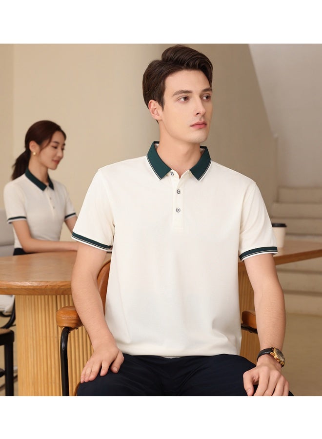Summer Short Sleeve Polo Shirt Corporate Workwear Collared T-Shirt Men's Fashion  - Image 2