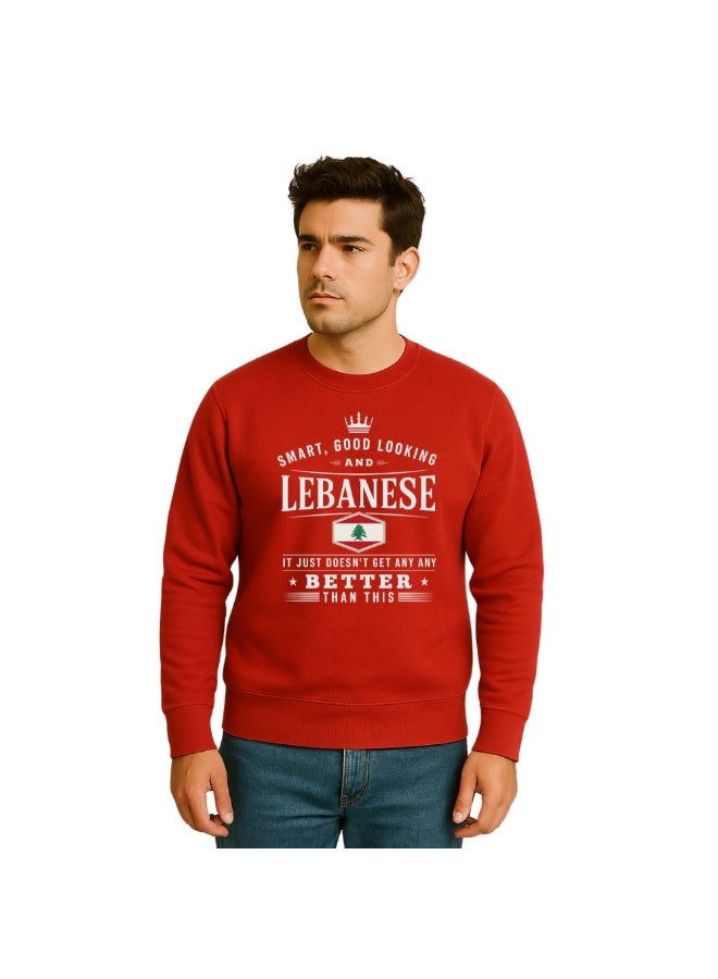 PRINTSHOP4ME Lebanon Men’s Sweatshirt–Smart,Good Looking&Lebanese Printed Design–Cotton Long Sleeve Sweatshirt–Comfortable Casual Wear For Travel&Outdoors  - Image 2