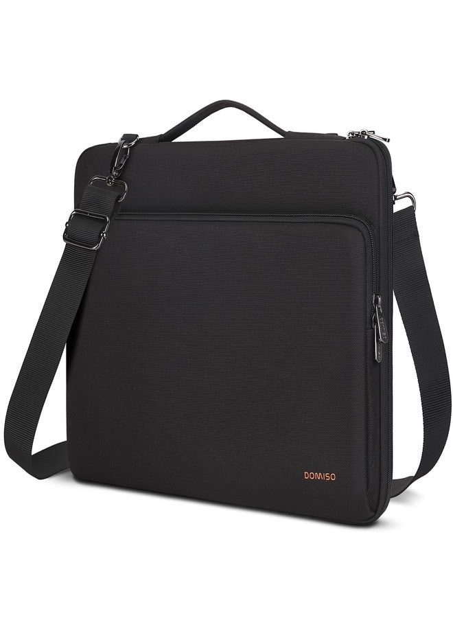 DOMISO 15.6 inch Laptop Case Sleeve Protective Cover Compatible with MacBook Pro 16 M4 M3 M2/Pro Max,15.6-16 inch HP Dell ASUS Lenovo Chromebook,Waterproof Computer Bag with Shoulder Strap,Black - Image 1