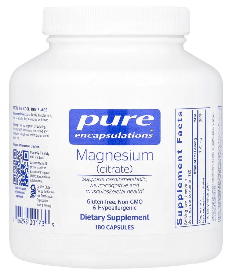 Pure Encapsulations Magnesium (Citrate) 150 mg 180 Capsules