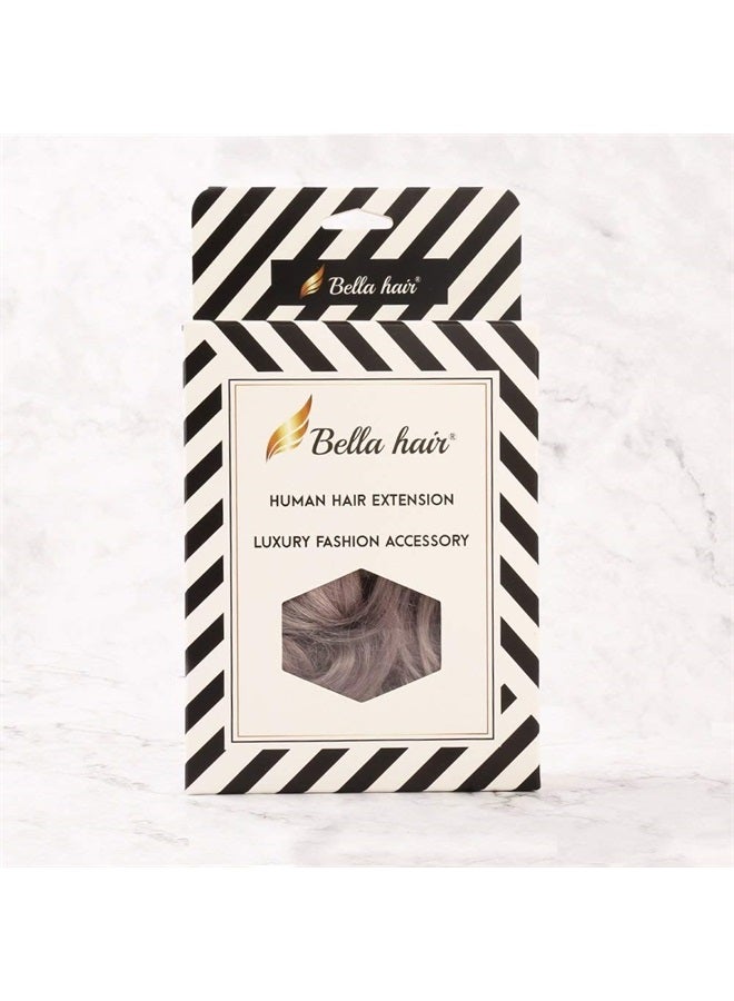 Bella Hair 100% Real Human Hair Piece, Messy Hair Bun Scrunchie for Women Wavy Curly Up-Do Hairpiece (#Silver Gray) - Image 3