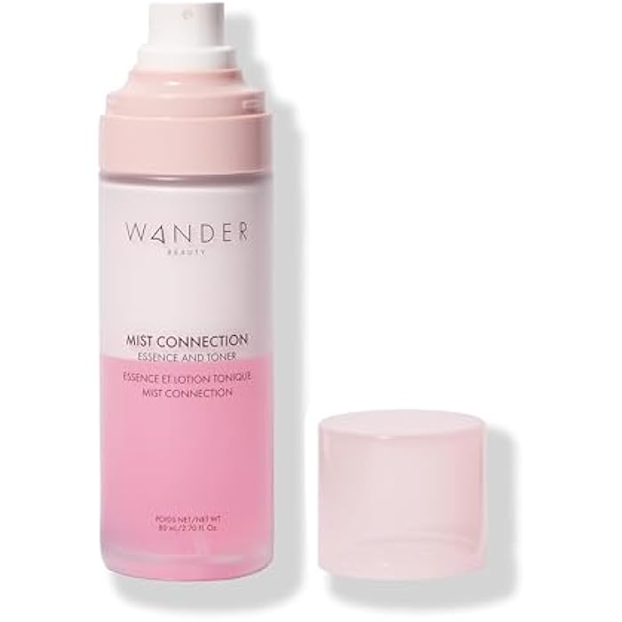 Wander Beauty Mist Connection Essence and Toner - 8-in-1 pH Balancing & Hydrating Facial Mist - Glowy Skin Care with Niacinamide, Hyaluronic Acid, Evening Primrose & Avocado - Alcohol-Free - 2.7 fl oz - Image 1