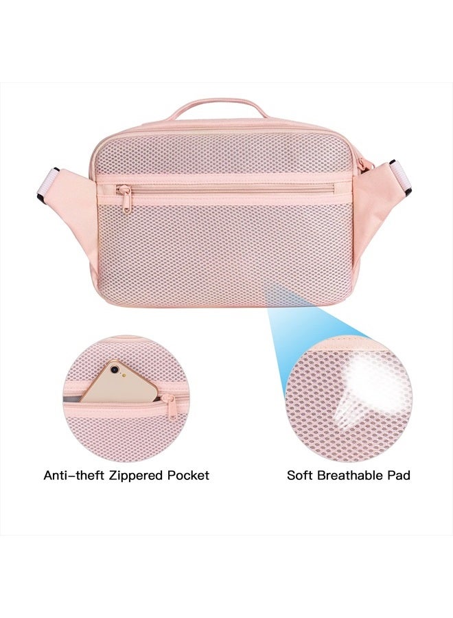Mosiso Camera Shoulder Bag Case Crossbody Sling Purse, DSLR/SLR/Mirrorless Compact Padded Photography Handbag with Rain Cover Compatible with Canon/Nikon/Sony Cameras and Lenses, Pink  - Image 4