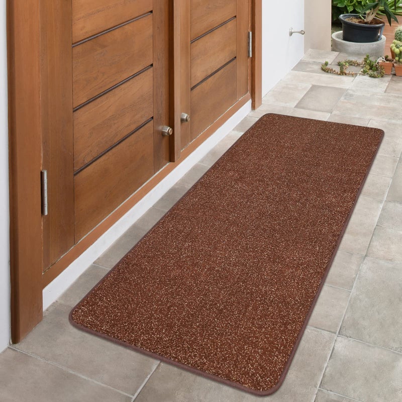 LINLA Camel Coffee Doormat Super Absorbs Mud Mat 24x59 Inches Indoor Area Rug