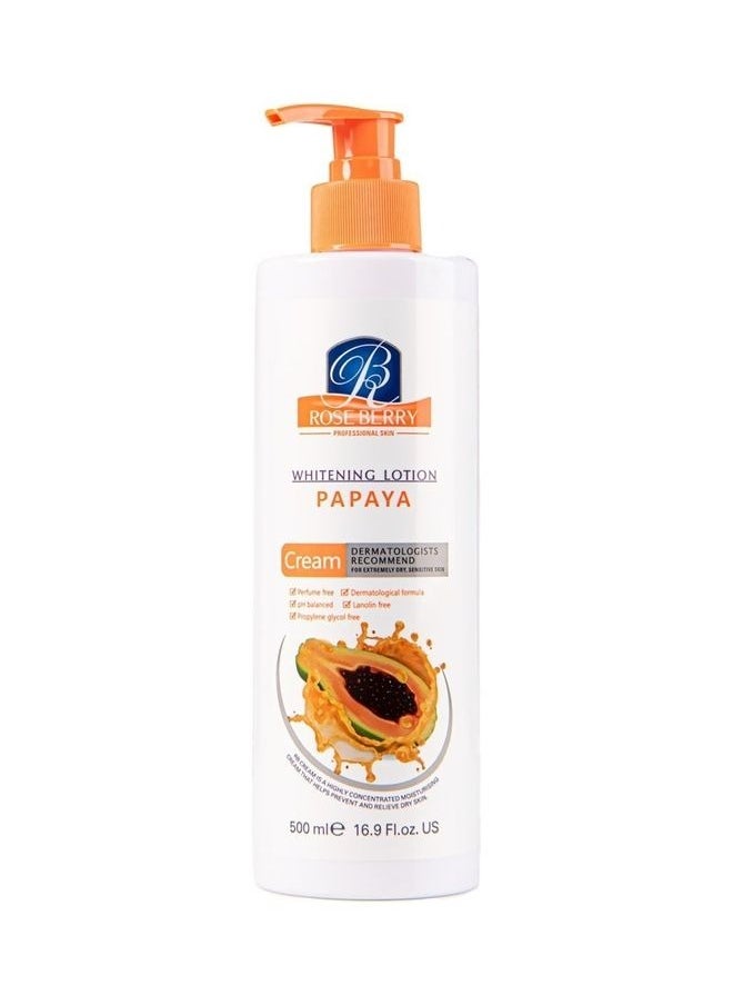 RoseBerry Nature Whitening Lotion Papaya Cream Clear 500ml 