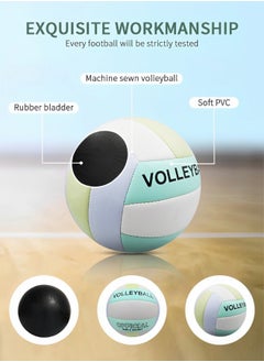 GROIC Inflatable Soft Volleyball,Volleyball Size 5 PU Leather Soft Indoor Outdoor Volleyballs Sports Training Game Play Ball,Family Ball Games  - Image 2