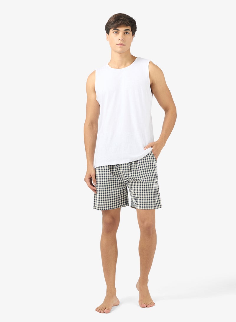 سفنتي فايف طقم بيجامة بدون أكمام شورت وتي شيرت - Image 1