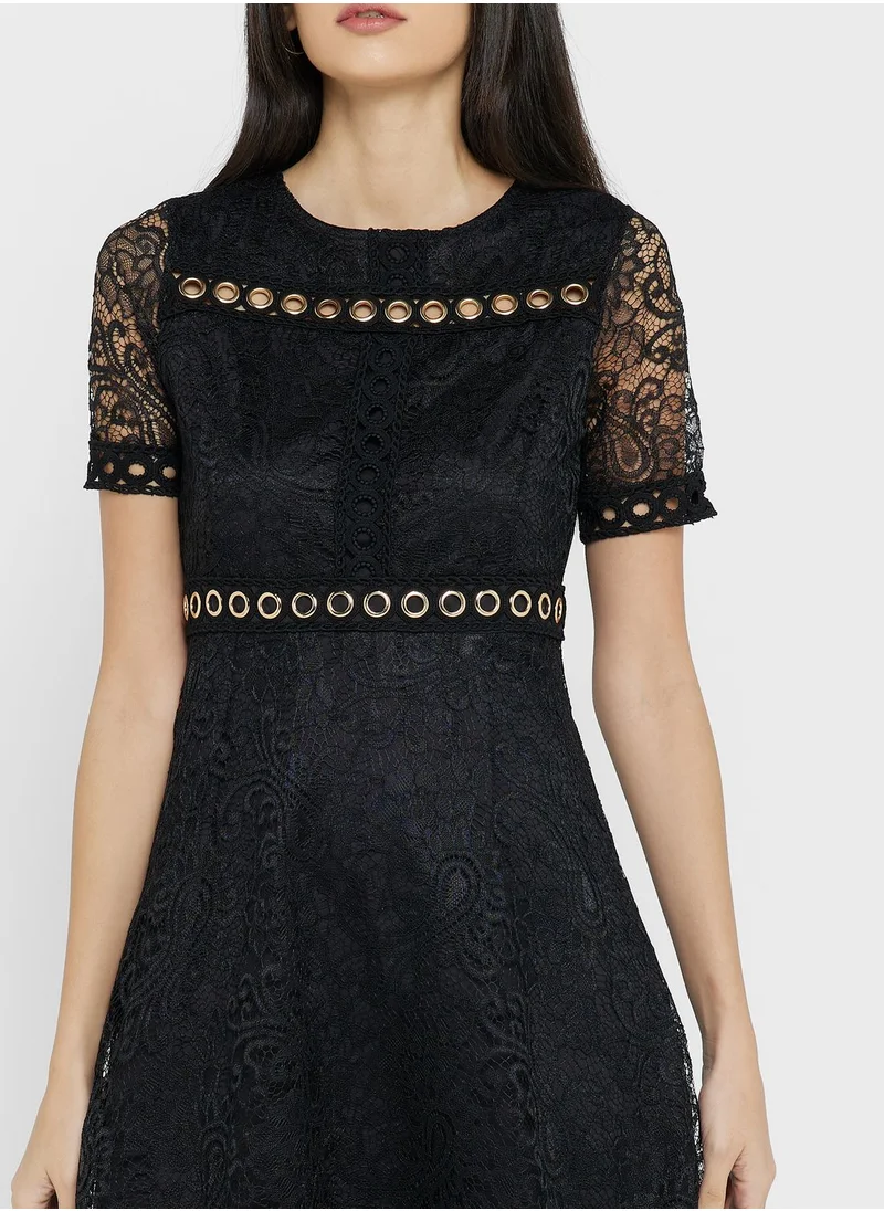 ELLA Ladder Lace Detail Dress