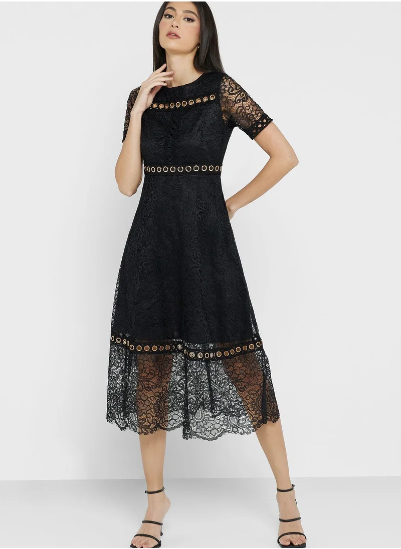 ELLA Ladder Lace Detail Dress