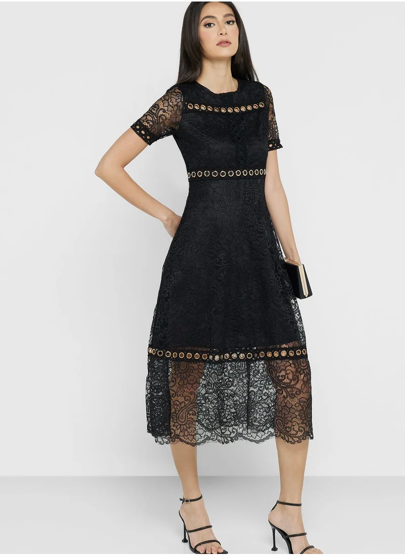 ELLA Ladder Lace Detail Dress