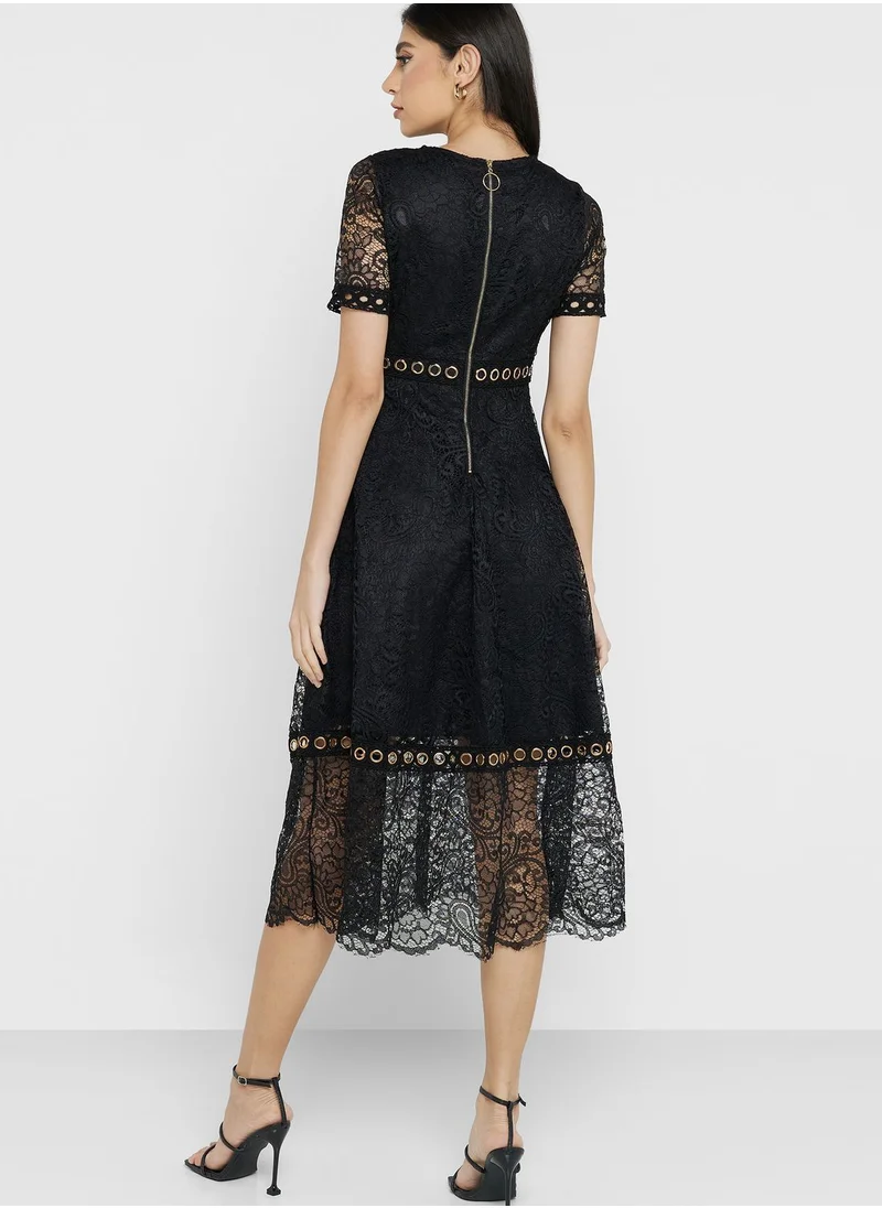 ELLA Ladder Lace Detail Dress