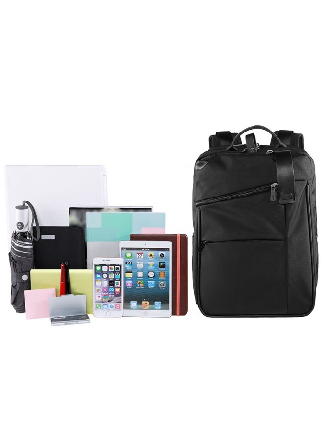 Lexon Business Backpack For Men With Double Compartments, 15.6/16 Inch Laptop Bag, Notebook Travel Bag, School Bag, Pu Material - Image 4