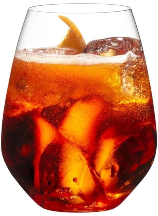 Clear Stemless Glass Tumblers, 480 ml, Set of 6 - Image 5