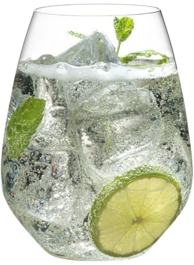 Clear Stemless Glass Tumblers, 480 ml, Set of 6 - Image 4