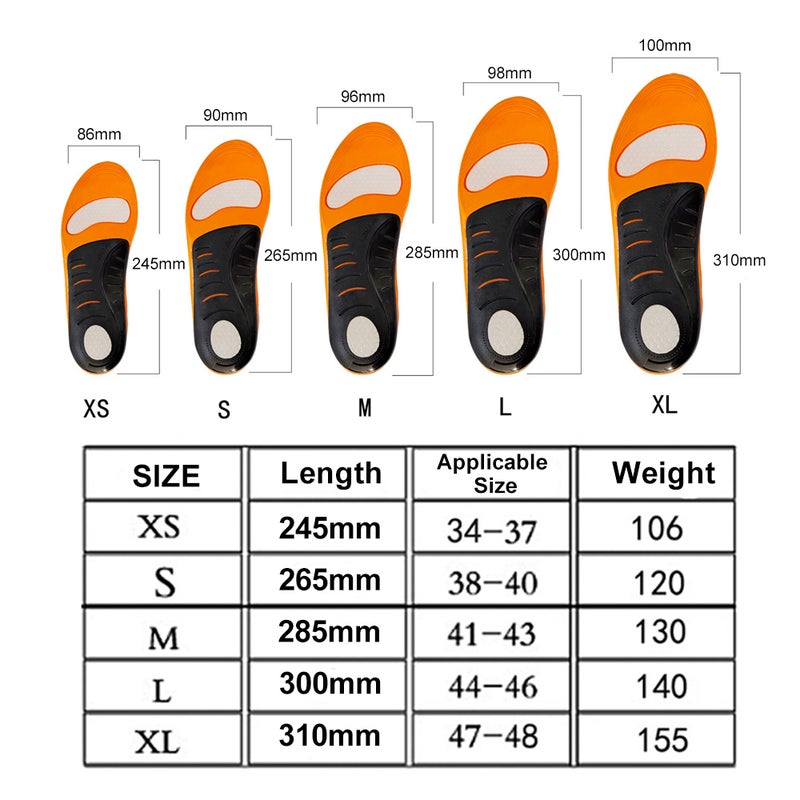 Plantar Fasciitis Insoles for Men and Women, Multi-Purpose Arch Support Orthotic Inserts for Flat Feet, High Arch, Foot Pain - Image 4