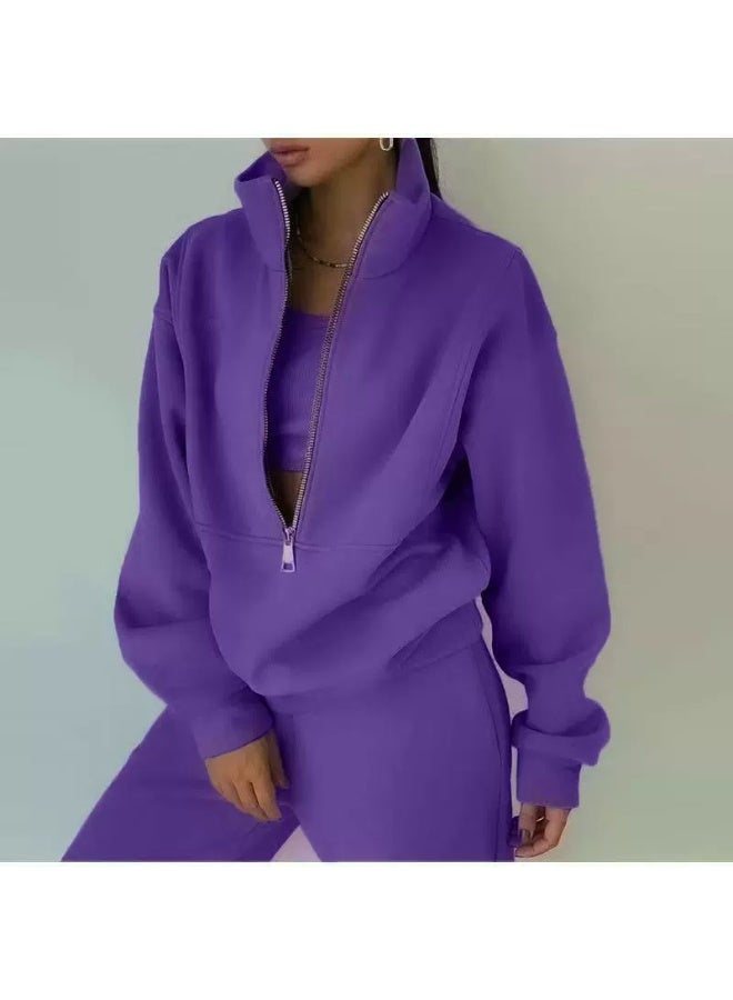 general Himosyber Women Sweatsuits Half Zip Fleece Sweatshirt and Pant 2 Piece Joggers Set Tracksuit - Image 1