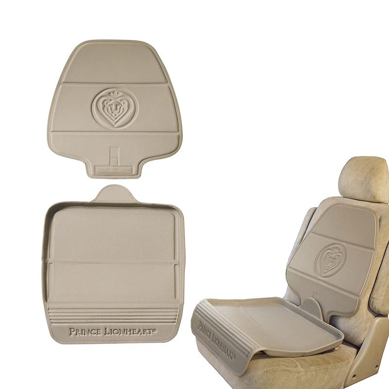 Prince Lionheart Car Seat Protector. The only 2 stage Seatsaver Designed with Thick padding, Nonabsorbent, waterproof, PVC foam material. Comparable with all baby and toddler car seats. (Beige) - Image 1