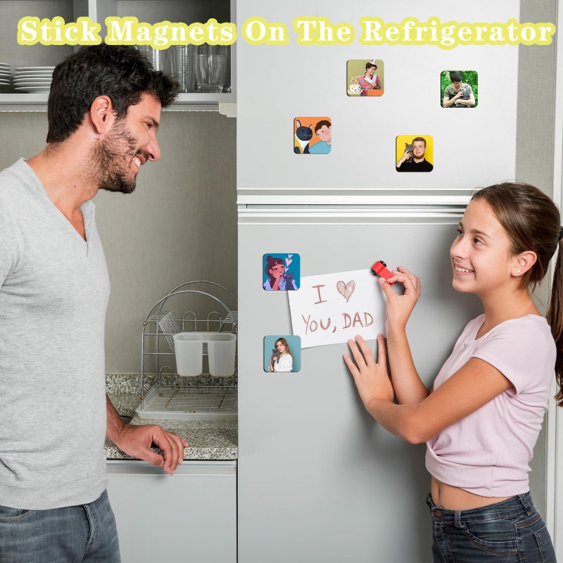 UJL 80Pcs Sublimation Magnets Blanks Square Refrigerator Fridge Magnets Blank Set 3Ã—3 40Pcs MDF Sublimation Blanks with 40Pcs Soft Magnet for DIY Crafts - Image 5