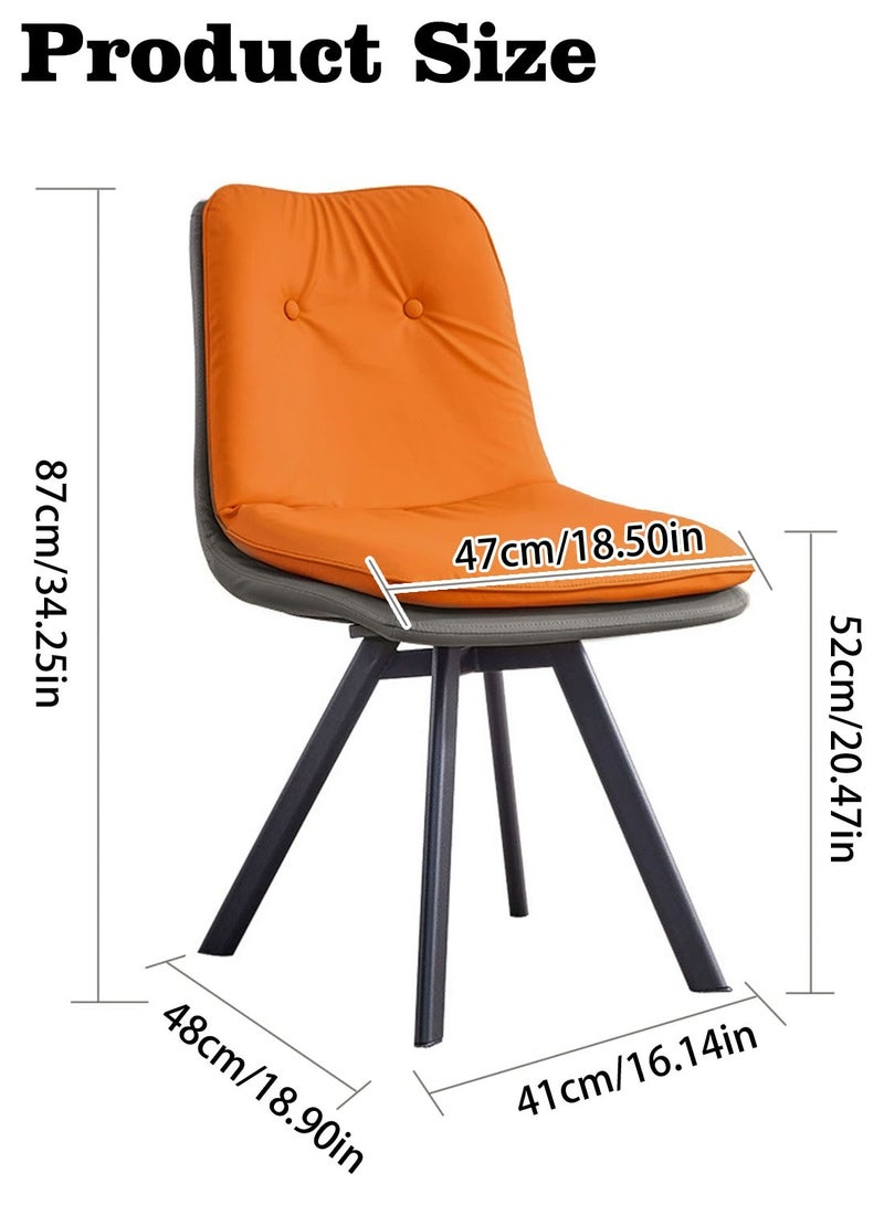 ايكي ايك كرسي طعام، كرسي عصري مريح بمسند ظهر من طبقتين وأرجل معدنية، كراسي استرخاء لغرفة المعيشة أو المطبخ أو المكتب - Image 5