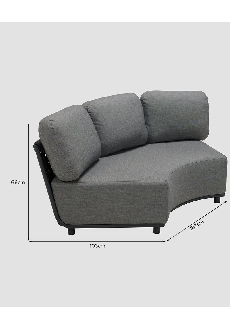 AL HUZAIFA FURNITURE Hug Outdoor Arc Corner Sofa Fully Upholstered  - Image 5