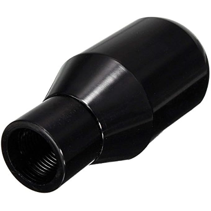 rayihni Shifter Adapter Universal 5 Speed Manual Metal Chrome Gear Shift Knob Lever Stick Pen Handle Head Car Styling Accessories Racing Style Black - Image 4