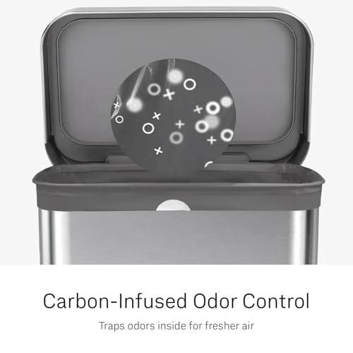 simplehuman Code Q 100 Count Odorsorb® Custom Fit Liners, Drawstring Odor Absorbing Trash Bags, One-by-One Mess-Free Dispense, Extra Thick & Double Seamed, 50% PCR Plastic, 50-65 Liter / 13-17 Gallon - Image 2