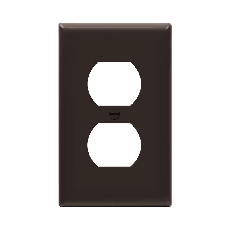 ENERLITES Duplex Receptacle Outlet Wall Plate Gloss Finish Size 1Gang 450 x 276 Unbreakable Polycarbonate Thermoplastic UL Listed 8821BR Brown - Image 2