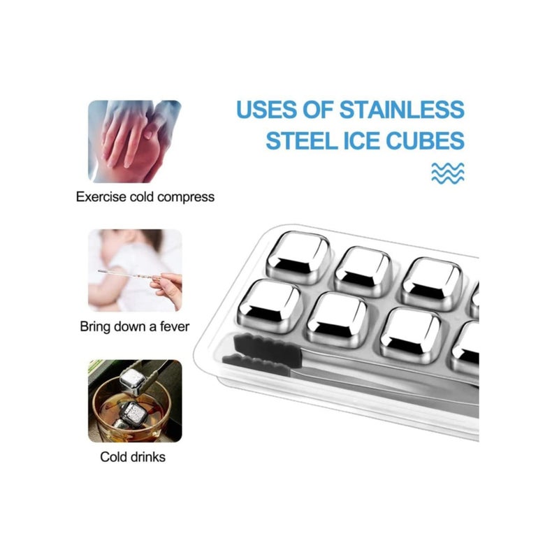 SOLARAE Creative Stainless Steel Ice Cube, Reusable Cooling Metal Ice Grains for Drinks, No-Dilution Not-melt Cooling Fast Cooler Drinks Cube - Image 5