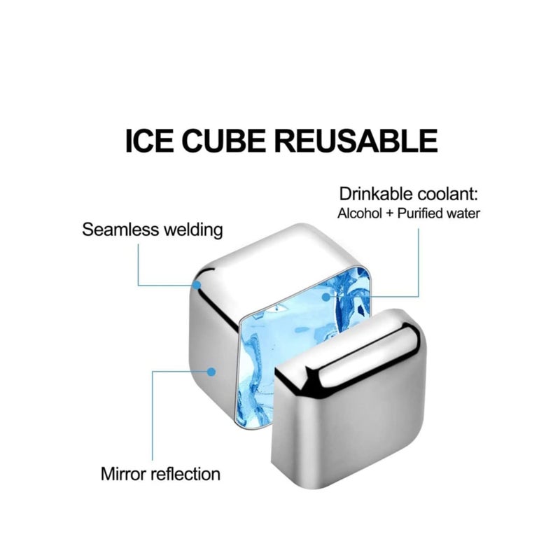 SOLARAE Creative Stainless Steel Ice Cube, Reusable Cooling Metal Ice Grains for Drinks, No-Dilution Not-melt Cooling Fast Cooler Drinks Cube - Image 3