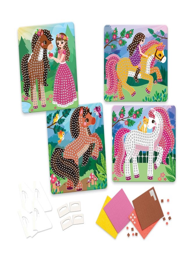 ORB 50993.0 Sticky Mosaics Horses, Multi, Brown/Yellow/Pink/Green, 12" x 2" x 10.75" - Image 2
