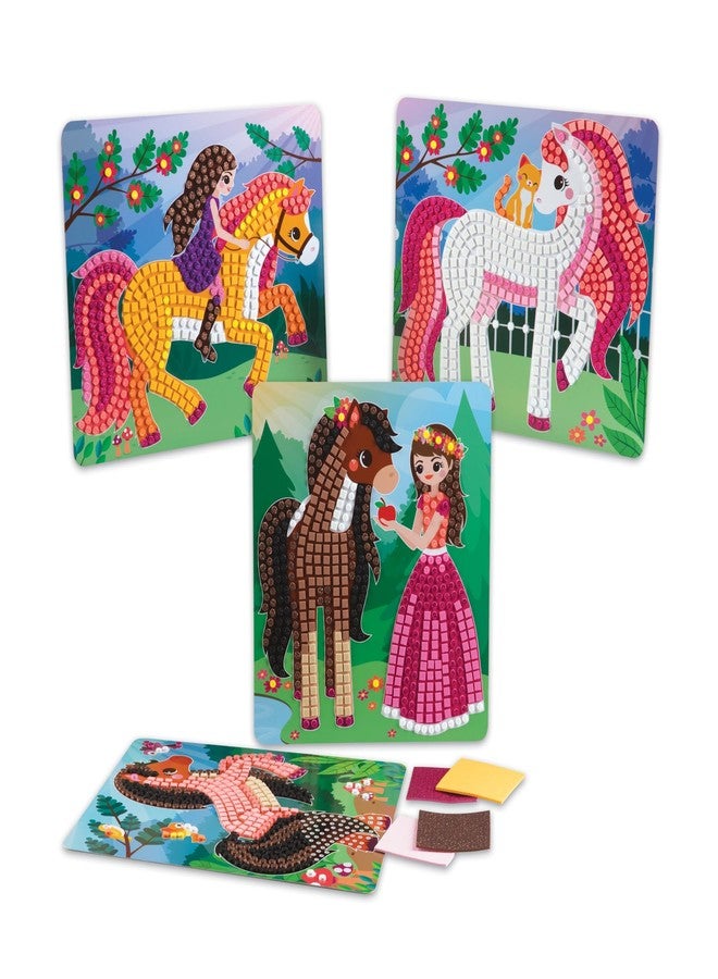ORB 50993.0 Sticky Mosaics Horses, Multi, Brown/Yellow/Pink/Green, 12" x 2" x 10.75" - Image 3